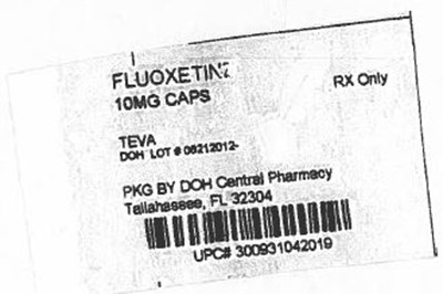 Fluoxetine Capsules Usp 10 mg Label (Fluoxetine HCl 10mg Teva)